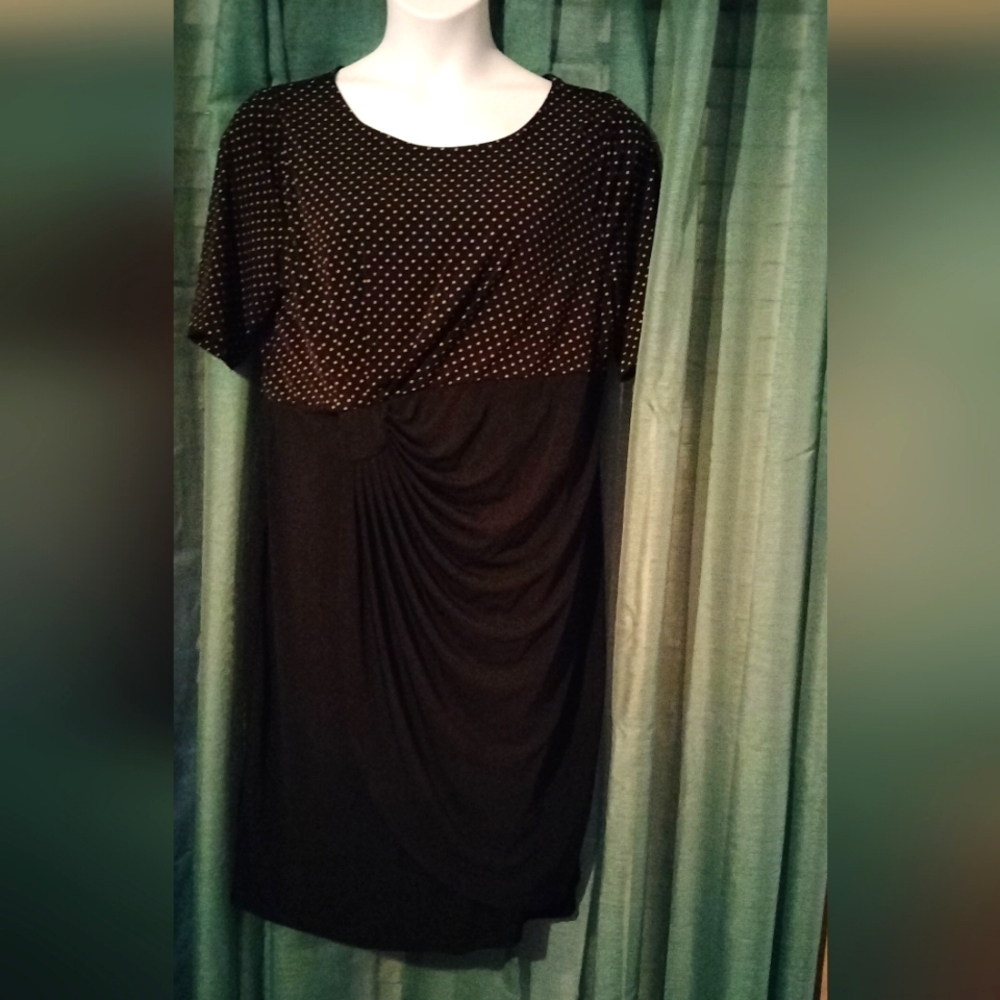 Sexy Black and Tan Polkadot Dress